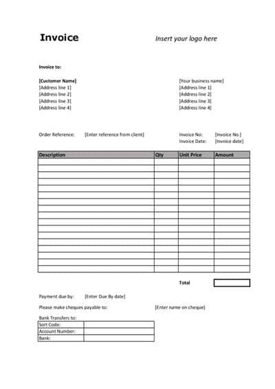 Sales Invoice Template 2 Free Sales Invoice Download Uk