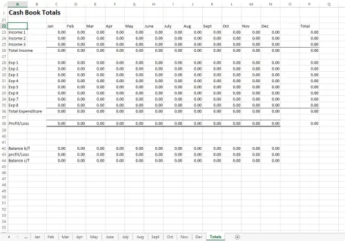 Small Business Accounting Software Excel Cash Book Template