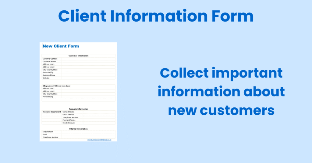 Client Information Form