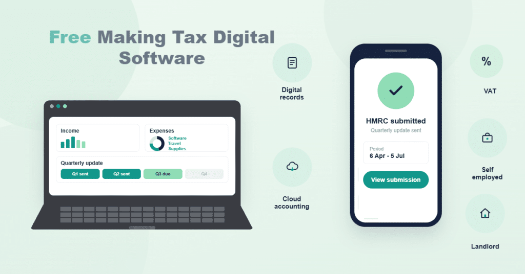 HMRC Free MTD Software: Best Free Options for Making Tax Digital Free MTD software showing quartly returns