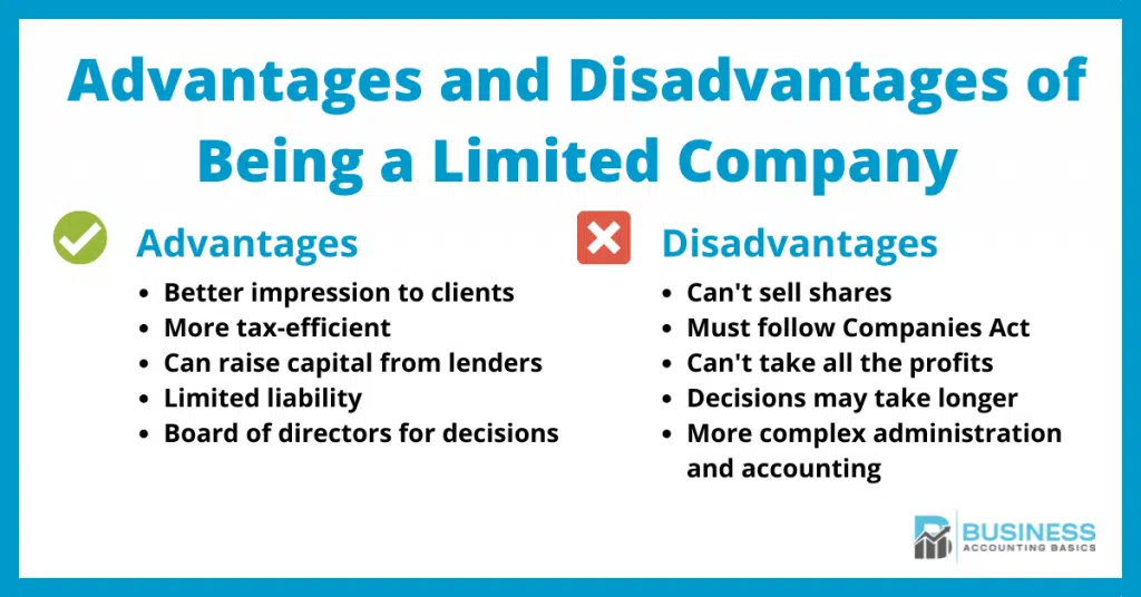 Advantages and disadvantages of a limited company