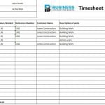 Excel Timesheet Template Example