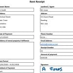 Rent Receipt Template Example